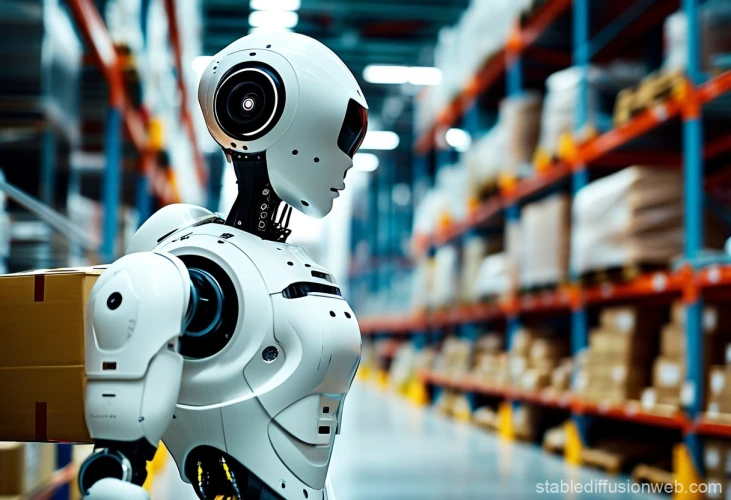 Гуманоидный робот от Pudu Robotics для работы на складе