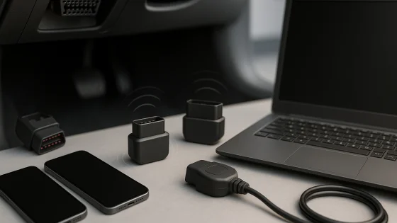 OBD2-адаптер для iPhone, Android или ноутбука: Bluetooth, Wi‑Fi или USB