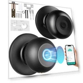 Умная дверная ручка с биометрическим замком и Bluetooth — Домашние системы безопасности, VEVOR