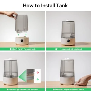 Увлажнитель воздуха с аромадиффузором и ночной подсветкой, 3.6 л — Аромадиффузоры, Homvana