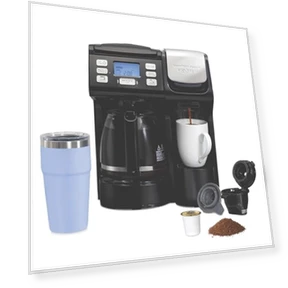 Кофеварка Hamilton Beach FlexBrew Trio 2-Way, совместимость с K-Cup Pods или молотым кофе — Комбинированные кофемашины, Hamilton Beach