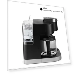 Кофеварка Keurig K-Duo, для капсул и молотого кофе, черная — Капсульные кофеварки, Keurig