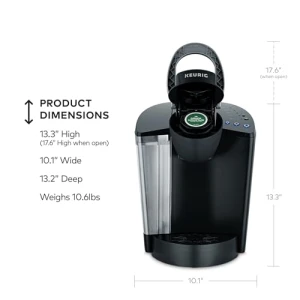 Кофеварка Keurig K-Classic для одной порции, с 3 размерами заваривания, съемный резервуар 1.42 л, Keurig