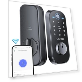Умный замок с Wi-Fi и дверным звонком, с поддержкой Alexa, водонепроницаемый IP54 — Домашние системы безопасности, OKIBB