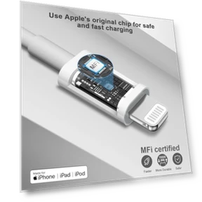 Быстрое зарядное устройство для iPhone 20W USB C с кабелем 6FT — Кабели питания, STAMISH