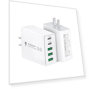 50W 5-портовый USB C зарядное устройство, 2USB C+3USB A — Кабели питания, Dulums