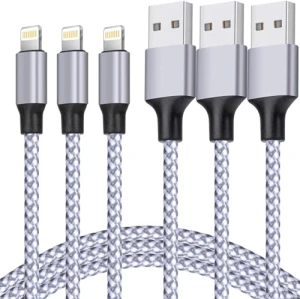 Кабель Lightning USB для iPhone, 3 шт., нейлоновая оплетка, 1.8 м, TAKAGI