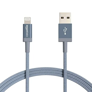 USB-A to Lightning кабель для зарядки, 2 шт., серый, Amazon Basics