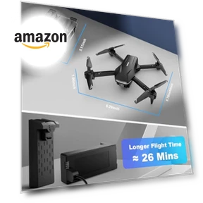 Дрон с камерой 1080P HD FPV — Квадрокоптеры и дроны, Velcase