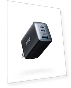 Компактное зарядное устройство USB C (65W, 3 порта) — Адаптеры питания, Anker