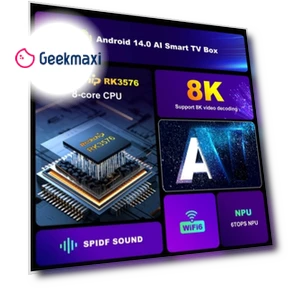 ТВ бокс Android 14 — Медиаплееры для потокового вещания, H96 Max
