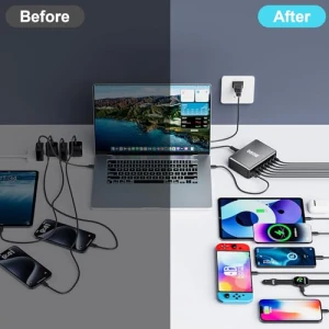8-портовое зарядное устройство с быстрой зарядкой USB C, Shenzhen Jiuzhou Amazon Industrial Co. Ltd