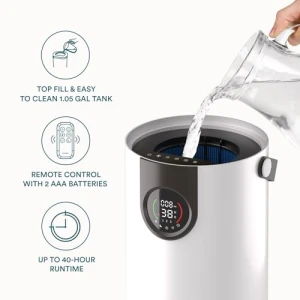 2-в-1 увлажнитель и очиститель воздуха с цифровым датчиком качества воздуха — Увлажнители воздуха, Homedics