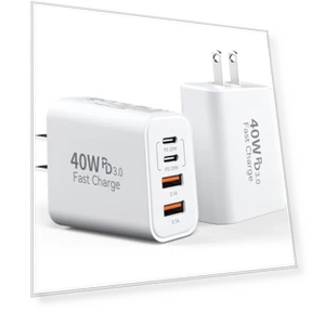 Зарядное устройство USB C, 2 штуки 40W 4 порта — Сетевые зарядные устройства, Ubearkk