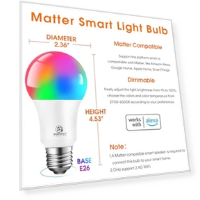 Умная светодиодная лампа — Лампочки и освещение, E ENERGETIC LIGHTING