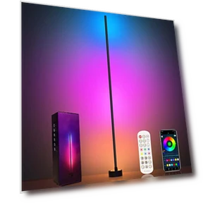 Угловой напольный светильник с RGB LED подсветкой — Светодиодные, Miortior