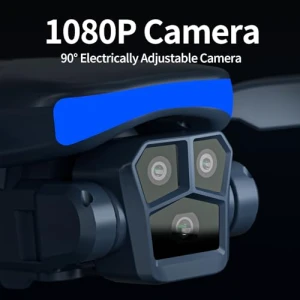 Дрон с камерой 1080P HD, синей LED-подсветкой, электрически регулируемой камерой на 90°, FPV-передачей, пультом... — Квадрокоптеры, KARUISRC