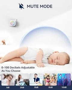 Беспроводная дверная звонок с RGB-подсветкой, TECKNET