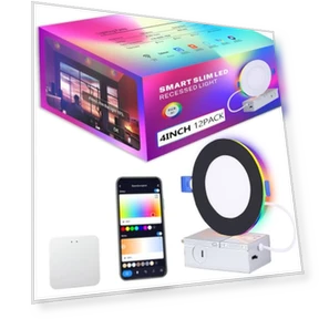 Умные встраиваемые светильники с RGB подсветкой и изменяемой цветовой температурой — Светодиодные, CycevSun