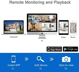 Беспроводная система видеонаблюдения 1080P с 4 камерами — Камеры видеонаблюдения, Firstrend