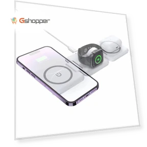 Складное 3-в-1 беспроводное зарядное устройство с магнитным креплением MagSafe — Зарядные устройства