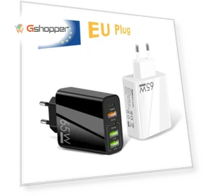 65W 5-портовый USB PD зарядное устройство — Зарядные устройства