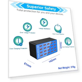 Зарядная станция с 20 портами USB — Зарядные устройства, MaxLax
