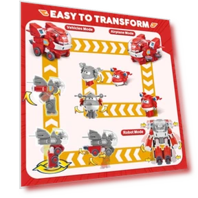 Игрушка-трансформер Jett's Super Mecha, 7 дюймов — Управляемые игрушки и роботы, Super Wings