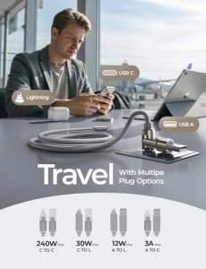 4 в 1 Зарядный кабель USB C, LISEN