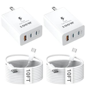 100W USB C Зарядное устройство с кабелем 3 м, 2 шт., Shenzhen Xihuida Electronics Co., Ltd.