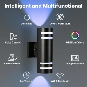 Умные RGB настенные светильники для улицы, futxnziey