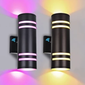 Smart RGB Outdoor Wall Lights, 2 Pack, iYogaled