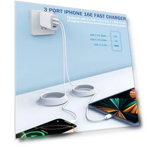 Быстрое зарядное устройство для iPhone 16/15, 2 шт. в упаковке — Зарядные устройства, Shenzhen Jiaxingyuan Technology Co., Ltd.
