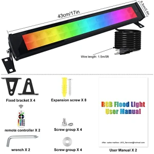 RGB Wall Washer Light, 2 Pack — Светодиодные ленты, Indmird
