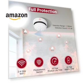 Умный WiFi детектор дыма — Детекторы дыма и пожарные сигнализации, Deller