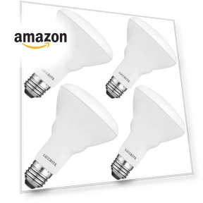 4-Pack LED Лампы BR30, Эквивалент 65W, Естественный Белый Свет 3500K, Диммируемые — Компактные люминесцентные, LUXRITE