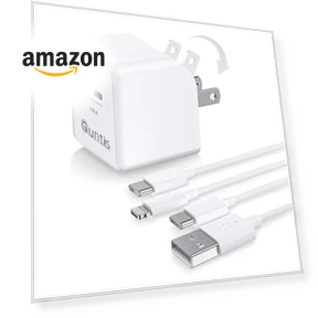 Складной двухпортовый USB-настенный зарядник 15W — Зарядные устройства, Quntis