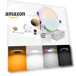 Набор умных светодиодных встраиваемых светильников с RGB подсветкой — Светодиодные, POWERASIA