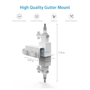 2-в-1 Кронштейн для крепления на водосточный желоб для камеры безопасности Reolink Argus 4 Pro и солнечной панели, VOMENC