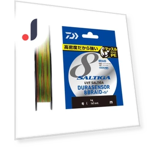 Многоцветная леска PE UVF Saltigadura Sensor 1 — Плетёная леска, Daiwa