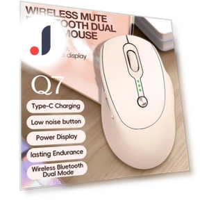 Перезаряжаемая двухрежимная беспроводная Bluetooth-мышь с дисплеем для зарядки — Коврики для мыши, Shoulder Tighten