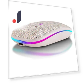 Бесшумная Bluetooth-мышь с бриллиантовой инкрустацией — Коврики для мыши, Queen mall