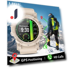 Смарт-часы с GPS-позиционированием для спорта на открытом воздухе — Умные часы, LIGE