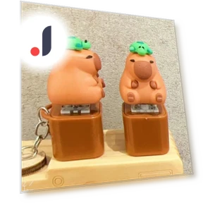 Мультяшная клавиатура Capybara Fidget Keychain — Спиннеры, Schoolyard