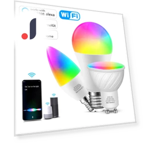 Умная WiFi лампочка с RGB подсветкой — Светодиодные, MALITAI