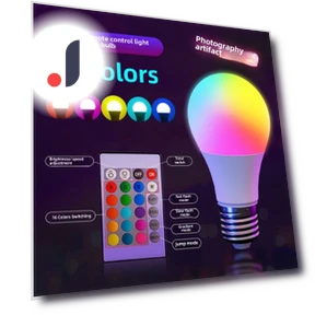 Цветная лампочка RGB с дистанционным управлением — Светодиодные, AI Supermarket