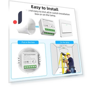 Mini Tuya 2/3/4-канальный WIFI умный переключатель — Умные модули, AUBESS