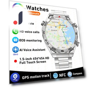 Умные часы с функцией ECG+PPG, NFC, Bluetooth, вызовами и GPS — Умные часы, Tiktop2