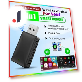 Беспроводной адаптер Carplay Android Auto Plug And Play WiFi Fast Connect Smart Dongle 2in1 — Аксессуары для телефонов, JOHO - CarGear
