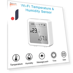 Умный Wi-Fi датчик температуры и влажности — Комнатные термометры, TOMTOP JMS